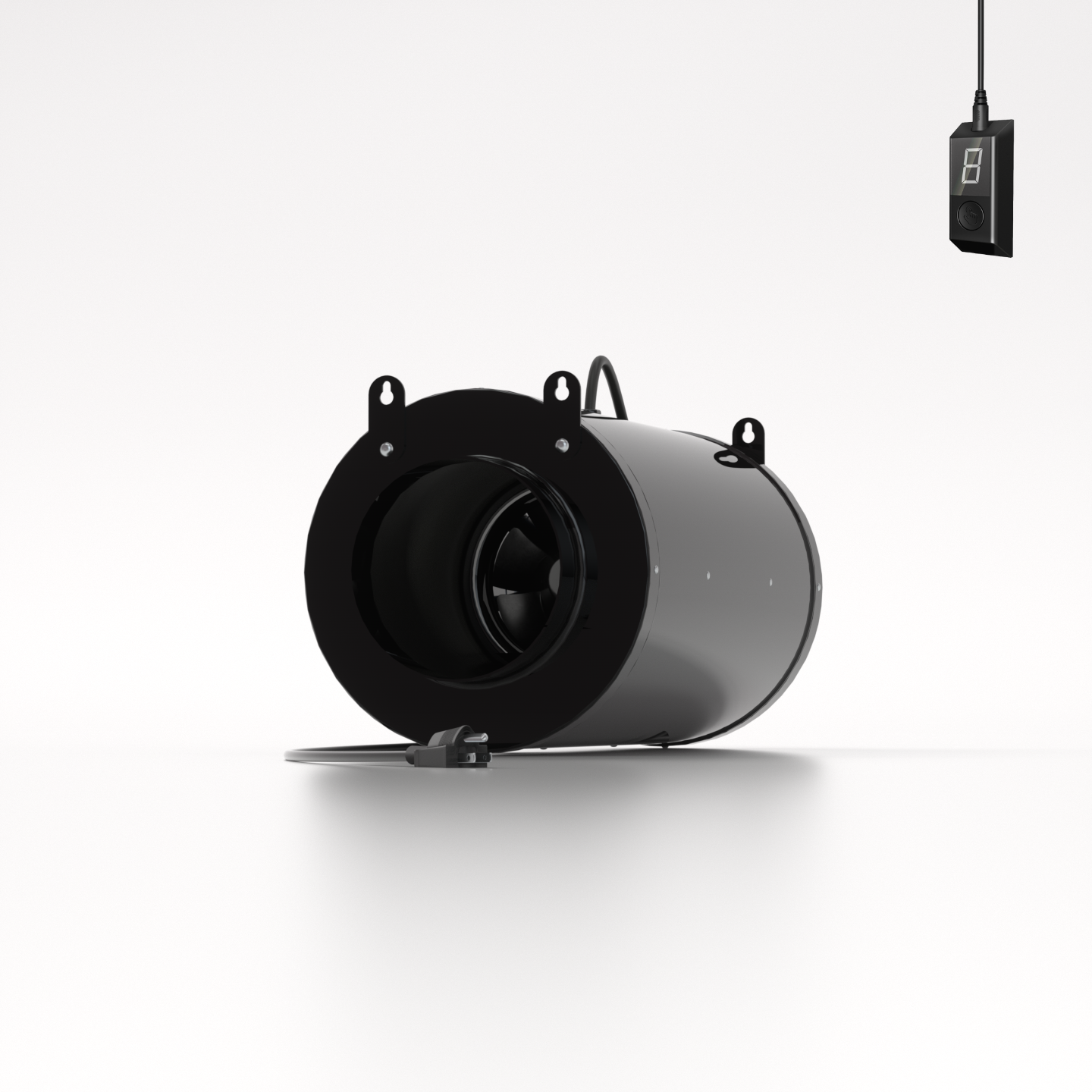 TerraBloom 6 inch Silenced EC inline duct fan | 288 CFM | 36W