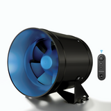 TerraBloom 8" EC Duct Fan with Remote Speed Controller, 569 CFM, 74W - TerraBloom