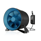 TerraBloom 10" EC Inline Duct Fan with Variable Speed Controller, ECMF-250, 946 CFM, 126W - TerraBloom
