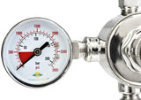 TerraBloom Dual Stage Beer Keg CO2 Pressure Regulator For 2 Simultaneous Keg Connections - TerraBloom