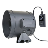 TerraBloom 8" EC Inline Duct Fan with Speed Controller, ECMF-200-583 CFM, 73W, IP 68 Waterproof Rating