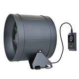 TerraBloom 10" EC Inline Duct Fan with Speed Controller, ECMF-250-V2, 944 CFM, 136W, IP 68 Waterproof Rating
