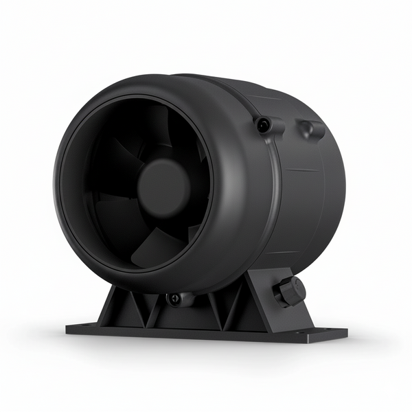 TerraBloom 4" EC Inline Duct Fan with Speed Controller, ECMF-100-V2, 141 CFM,18W, IP 68 Waterproof Rating