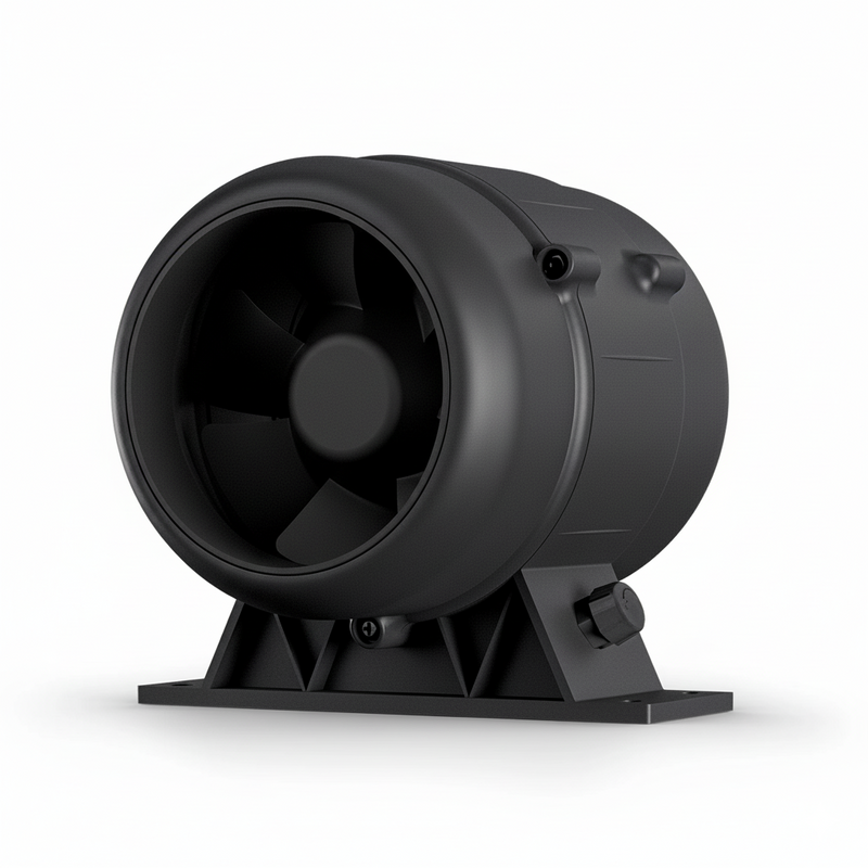 TerraBloom 4" EC Inline Duct Fan with Speed Controller, ECMF-100-V2, 141 CFM,18W, IP 68 Waterproof Rating