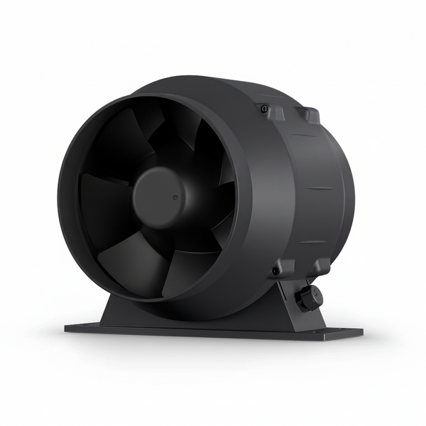 TerraBloom 6" EC Inline Duct Fan with Speed Controller, ECMF-150-V2, 355 CFM,46W, IP 68 Waterproof Rating