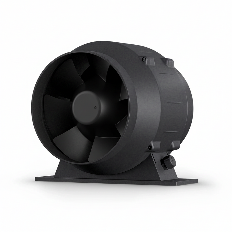 TerraBloom 6" EC Inline Duct Fan with Speed Controller, ECMF-150-V2, 355 CFM,46W, IP 68 Waterproof Rating