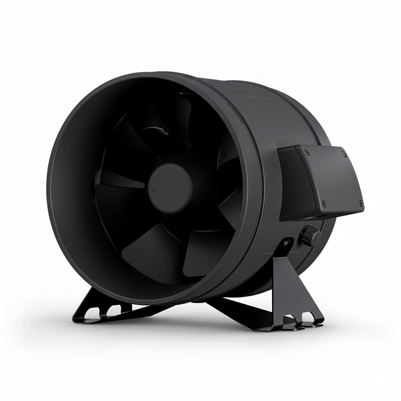 TerraBloom 8" EC Inline Duct Fan with Speed Controller, ECMF-200-583 CFM, 73W, IP 68 Waterproof Rating