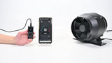 TerraBloom 6" EC Inline Duct Fan with Speed Controller, ECMF-150-V2, 355 CFM,46W, IP 68 Waterproof Rating