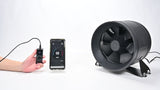 TerraBloom 10" EC Inline Duct Fan with Speed Controller, ECMF-250-V2, 944 CFM, 136W, IP 68 Waterproof Rating