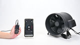 TerraBloom 8" EC Inline Duct Fan with Speed Controller, ECMF-200-583 CFM, 73W, IP 68 Waterproof Rating