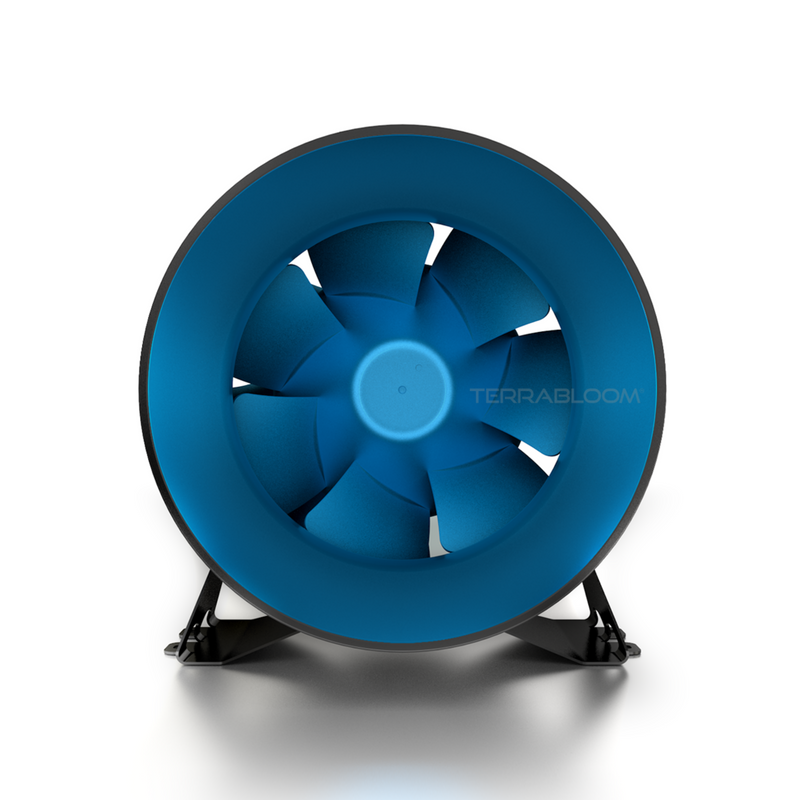 TerraBloom 6" EC Inline Duct Fan with Variable Speed Controller, ECMF-150, 288 CFM, 36W - TerraBloom