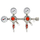 [Refurbished] TerraBloom Dual Stage Beer Keg CO2 Pressure Regulator For 2 Simultaneous Keg Connections - TerraBloom