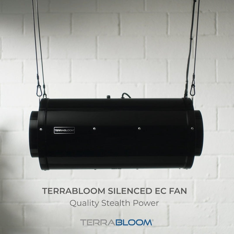 TerraBloom 10" Silenced EC Inline Duct Fan, ECMF-250-S, 946 CFM, 126W - TerraBloom