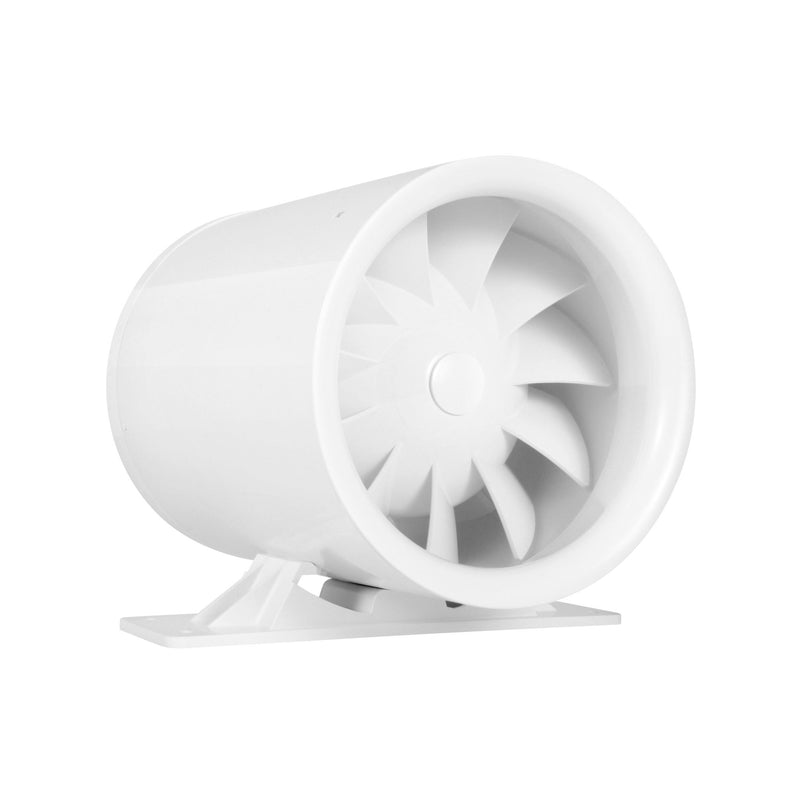 TerraBloom 4 Inch Inline Duct Fan "Low Noise" Series. 47 CFM HVAC Quiet Mixed Flow Energy Efficient Blower - TerraBloom