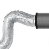 TerraBloom 6" Air Duct - 25 FT Long, Silver Flexible Ducting with 2 Clamps - TerraBloom